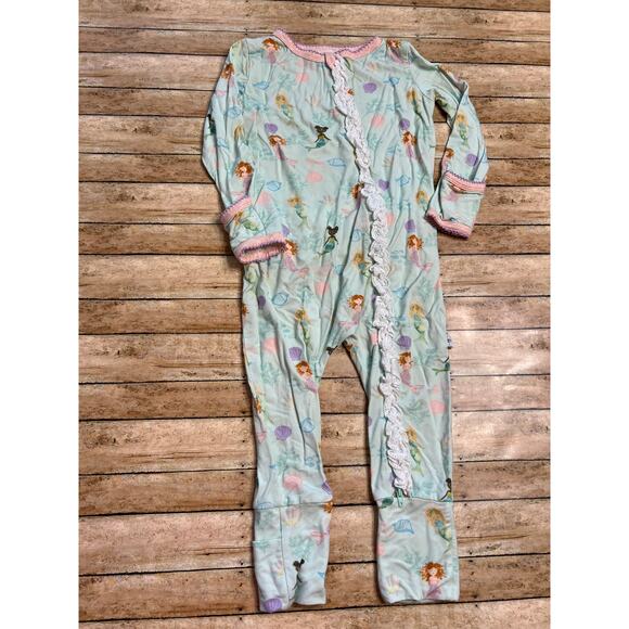 Love and Grow Enchanted Mermaid Bamboo Layette Pajamas 3T - Picture 1 of 4